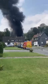 20. August 2023 - Druckgefäßzerknall - Ansicht der Einsatzstelle, Foto: Feuerwehr Herten